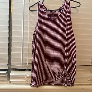 Maroon striped tank top